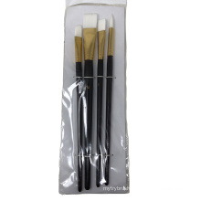 Artist Brush With White Nylon Brush Head And Wooden Handle Paint Brush Suit